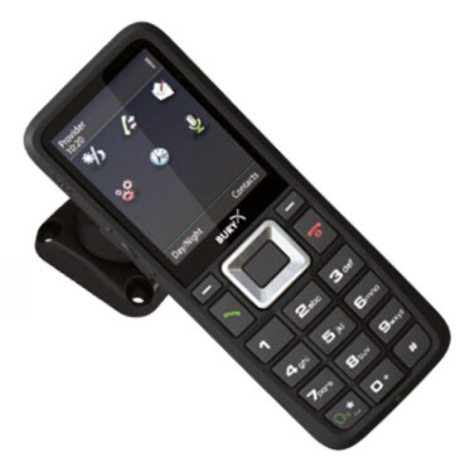 R&uuml;ckseite des BURY CP 1000 CarPhone Bedienelement mit Halterung