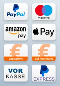 Einfach bezahlen: Apple Pay, Kreditkarte, PayPal, Amazon Pay, Rechnung, Lastschrift