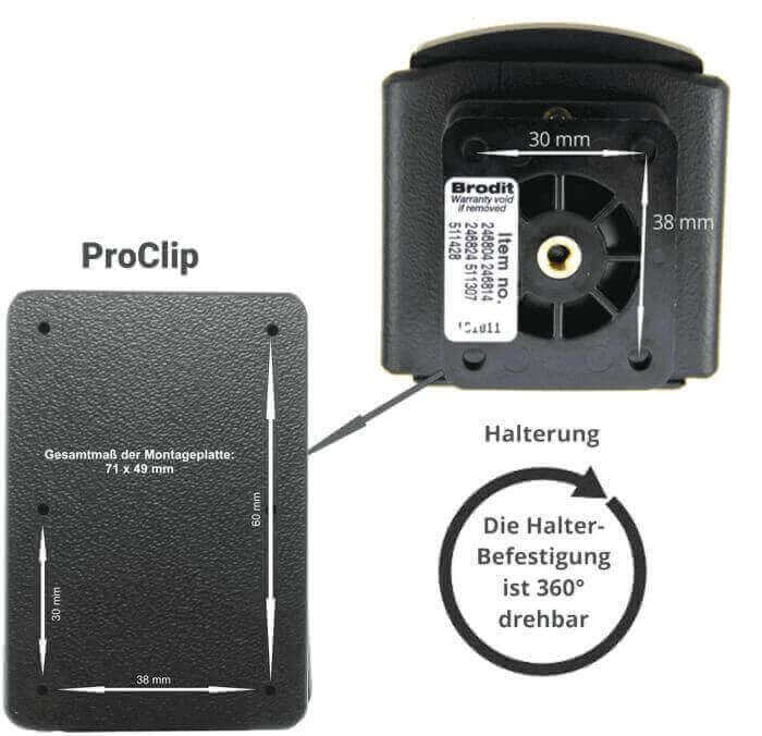 Brodit ProClip GPS, PDA und Handy Auto-Halterung für Peugeot 107