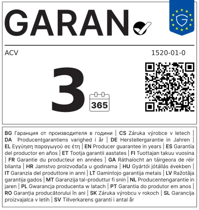 3 Jahre Garantie