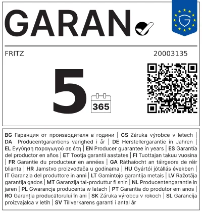 5 Jahre Garantie