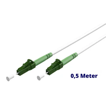Goobay Glasfaserkabel (FTTH), 0.5m, Singlemode (OS2), LC-APC Stecker beidseitig, white