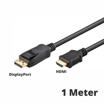 Goobay Displayport auf HDMI Kabel, 1m, DP Stecker auf HDMI Stecker / 4K / 30 Hz (3840x2160) UHD