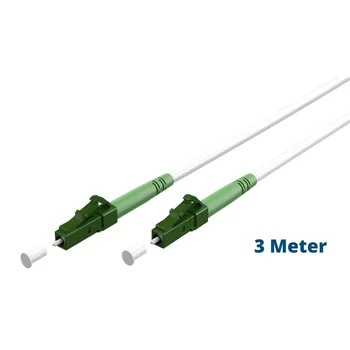Goobay Glasfaserkabel (FTTH), 3m, Singlemode (OS2), LC-APC Stecker beidseitig, white