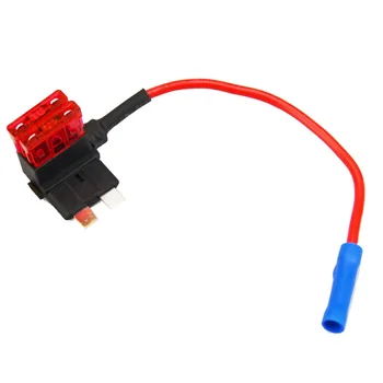 Y Flachsicherungsadapter Standard MIDI (ATO / FK2 / FKS / TF), mit Abgriff, 10cm Leitung, Sicherung: 10 Amp