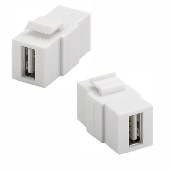Goobay Keystone Modul USB-A 2.0 Verbinder, 2x USB 2.0 Buchse (USB-A), White