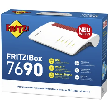 FRITZ!Box Fon WLAN 7690 (WiFi 7), 4 LAN/WAN (Gigabit), 1 USB, 2 Analog, VDSL/ADSL/ADSL2+