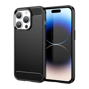 TPU Case (H�lle), Carbon-black, f�r APPLE iPhone 14 Pro
