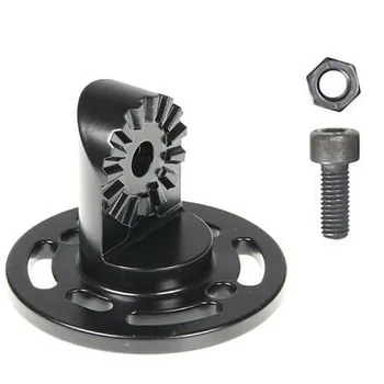 Brodit Standfu� / Halterabschluss f�r Rohverbindungen, als Basis / Abschluss f�r alle Teile mit GROBER Zahnung, runde Montageplatte 64mm