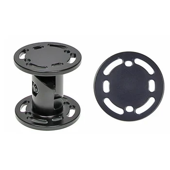 Brodit Komplettset / Sockelhalterung 2 Zoll (Gesamtl�nge: 62mm), 2x Montageplatte rund 62mm, Grobe Zahnung