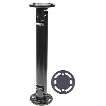 Brodit Komplettset / Sockelhalterung 10 Zoll (Gesamtl�nge: 264mm), 2x Montageplatte rund 62mm, Grobe Zahnung
