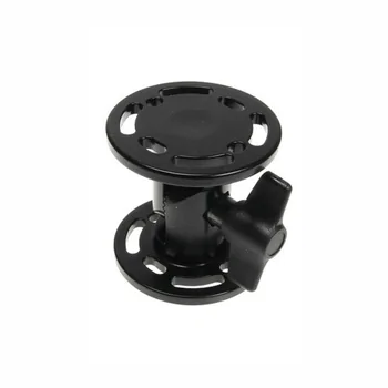 Brodit Komplettset / Sockelhalterung 2 Zoll (Gesamtl�nge: 62mm) / Fl�gelschrauben / feine Zahnung / Montageplatte 2x Rund