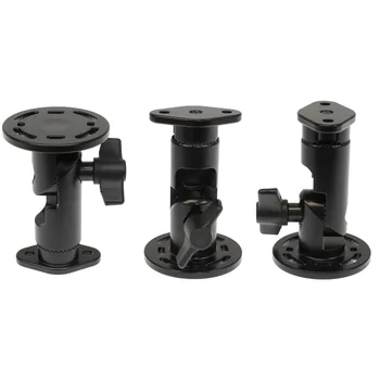 Brodit Komplettset / Sockelhalterung 3.8 Zoll (Gesamtl�nge: 97mm) / Fl�gelschrauben / feine Zahnung / Montageplatte 1x Rund + 1x Oval