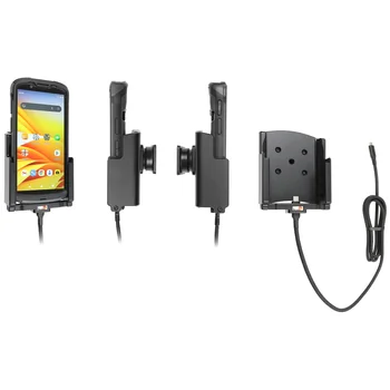 Brodit aktiver Halter f�r ZEBRA TC53e, f�r Ger�te mit originalem Zebra Rugged Boot, inkl. USB-C auf USB-C Kabel, ohne Netzteil