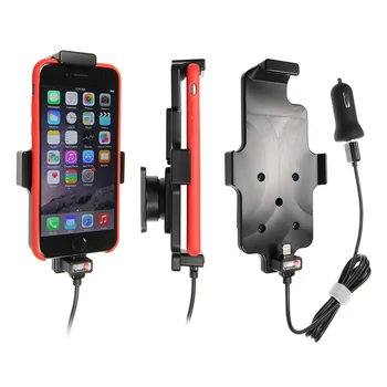 Brodit Halter (Befestigung oben) Aktiv USB, 12/24V, f�r APPLE iPhone 7, f�r Schutzh�llen, max: H�he 137-144mm, Breite bis 75mm, Dicke: 2-11mm