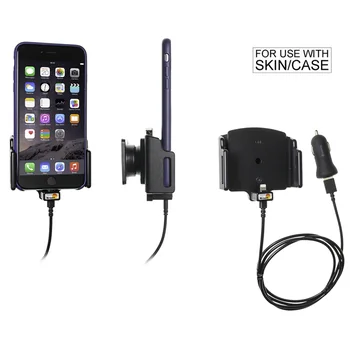Brodit einstellbarer Halter (seitlich) Aktiv USB, 12/24V, f�r APPLE iPhone 7 Plus, f�r Schutzh�llen, max: Breite 75-89mm, Dicke: 2-10mm