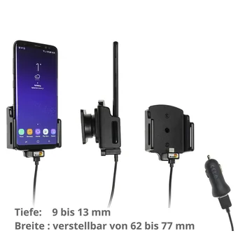 Brodit einstellbarer Halter (seitlich) Aktiv USB-C, 12/24V, f�r ZTE Axon M