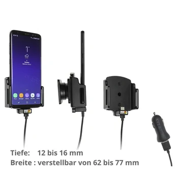 Brodit einstellbarer Halter (seitlich) Aktiv USB-C, 12/24V, f�r WEBFLEET Pro M