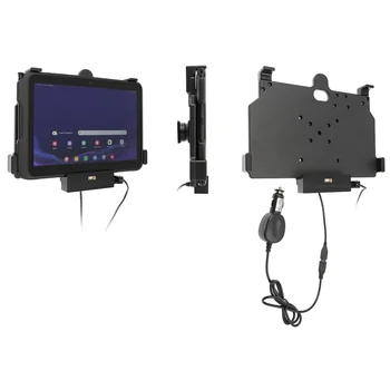 Brodit Halter Aktiv, 12/24V, f�r SAMSUNG Galaxy Tab Active 5 Pro, Horizontal, passt f�r Ger�te mit Original H�lle , Ladung �ber Pogo-Pins, mit USB Host Anschluss!