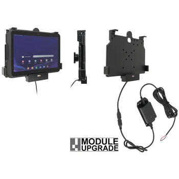 Brodit Halter Aktiv, mit Festanschluss, 12/24V, f�r SAMSUNG Galaxy Tab Active 4 Pro, Horizontal, passt f�r Ger�te mit Original H�lle , Ladung �ber Pogo-Pins