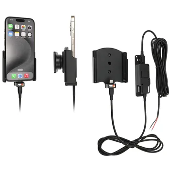 Brodit Halter Aktiv, mit Festanschluss, 12/24V, f�r APPLE iPhone 15