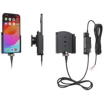 Brodit Halter Aktiv, mit Festanschluss, 12/24V, f�r APPLE iPhone 15 Plus