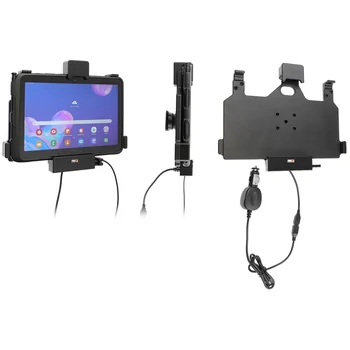 Brodit Halter mit Verriegelung, Aktiv + USB-HOST, 12/24V, f�r SAMSUNG Galaxy Tab Active Pro, Horizontal, passt f�r Ger�te mit Original H�lle