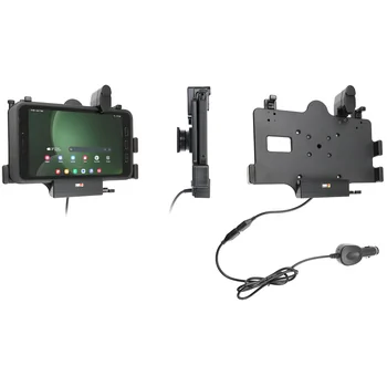 Brodit Halter mit Verriegelung, Aktiv + USB-A HOST, 12/24V, f�r SAMSUNG Galaxy Tab Active 3, Horizontal, passt f�r Ger�te mit Original H�lle