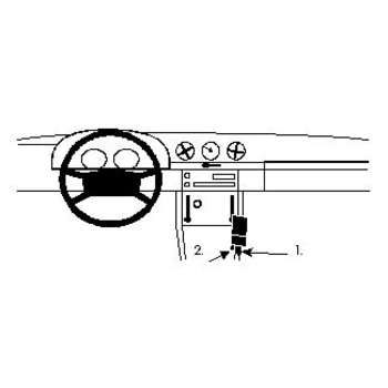 Brodit ProClip f�r Mercedes SL-Klasse (W107), ab Bj. 1971 bis 1988