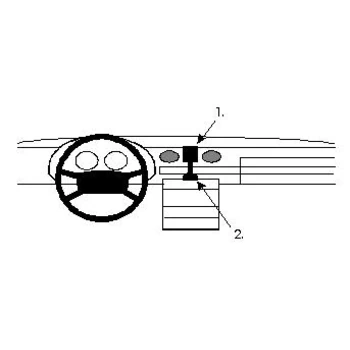 Brodit ProClip f�r Mercedes E-Klasse (W123), ab Bj. 1976 bis 1985