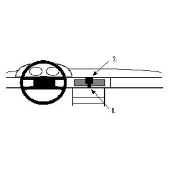 Brodit ProClip f�r Mercedes S-Klasse (W126), ab Bj. 1981 bis 1992