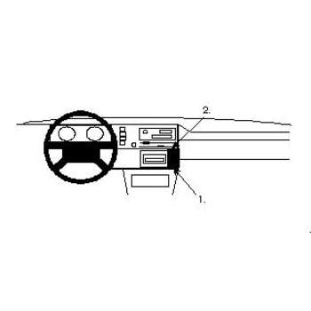 Brodit ProClip f�r VW Golf I Cabrio, ab Bj. 1979 bis 1993