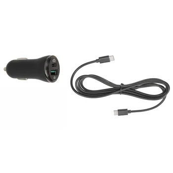 Brodit 12/24V USB Ladeger�t 2x USB (1xUSB- A / 1x USB-C) / 2.4A / QC3.0, inkl. USB-C auf USB-C Kabel, 1.5m