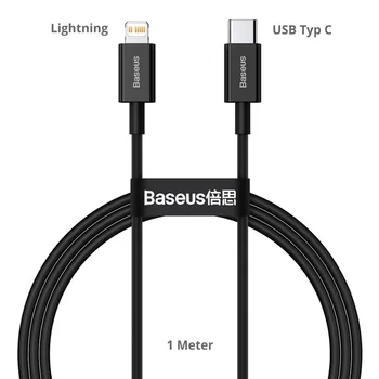 Baseus Daten- / Ladekabel, Lightning auf USB-C f�r APPLE iPhone 6 Plus, Black, 1m