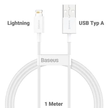 Baseus Daten- / Ladekabel, Lightning auf USB-A f�r APPLE iPhone 6 Plus, White, 1m