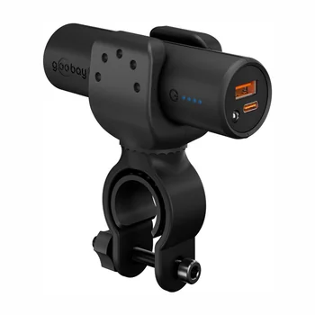 Goobay Outdoor Bike-PowerBank, ca. 5000 mAh f�r APPLE iPhone Xs MAX, Ausgang: 1x USB-A / 1x USB-C