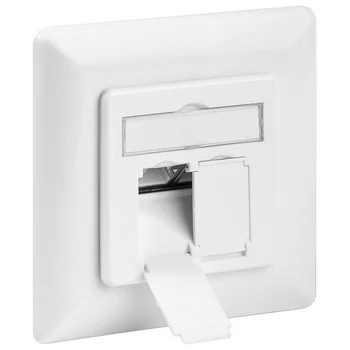 Goobay CAT 6A White Netzwerkdose 2xRJ45, geschirmt, Unterputz, Anschlu� : LSA