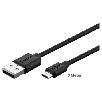 Goobay Daten- / Ladekabel Micro USB f�r NOKIA 3.1 Plus, 5m, Black