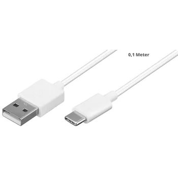 Goobay Hi-Speed Daten- / Ladekabel USB-A auf USB-C f�r HUAWEI Mate X7, 0.1m, White