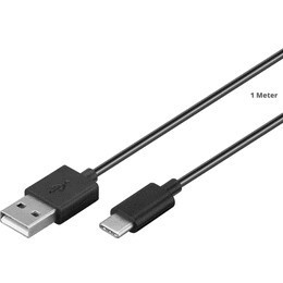 Goobay Hi-Speed Daten- / Ladekabel USB Typ C fr SAMSUNG Galaxy Tab S9 FE, Black , ca. 1m