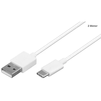 Goobay Hi-Speed Daten- / Ladekabel USB-A auf USB-C f�r HUAWEI Mate X7, 2m, White