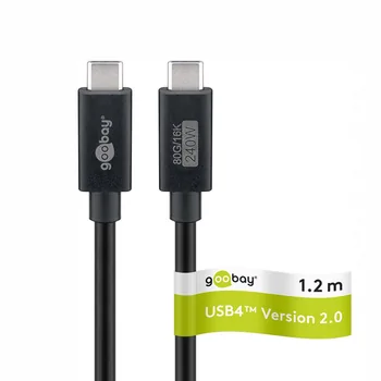 Goobay Daten- / Ladekabel USB-C (USB4 V2) f�r HUAWEI Mate X7, 1.2m, bis 240W, Black