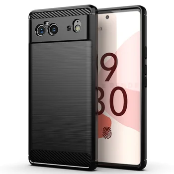 TPU Case (H�lle), Carbon-Style, black, f�r GOOGLE Pixel 6
