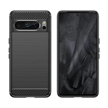 TPU Case (H�lle), Carbon-Style, black, f�r GOOGLE Pixel 8 Pro