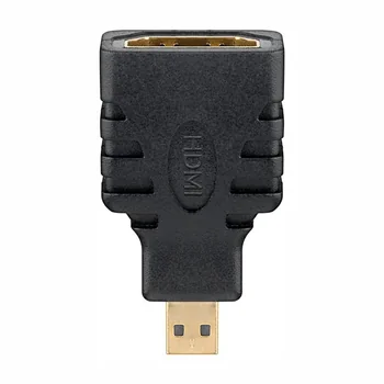 Goobay HDMI Adapter, 4K / 60 Hz, HDMI Buchse A auf HDMI Micro Stecker (Typ D), vergoldet