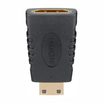 Goobay HDMI Adapter, 4K / 60 Hz, HDMI Buchse A auf HDMI Mini Stecker (Typ C), vergoldet