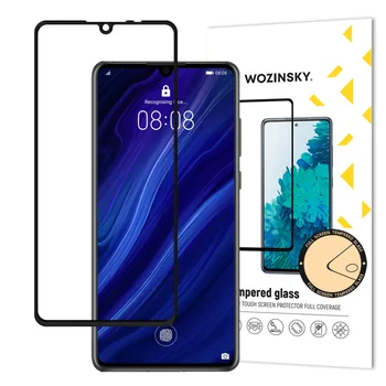 Wozinsky Full Glue GLASS (Vollfl�chig), Displayschutz f�r HUAWEI P30, Glasrand-Farbe: Black