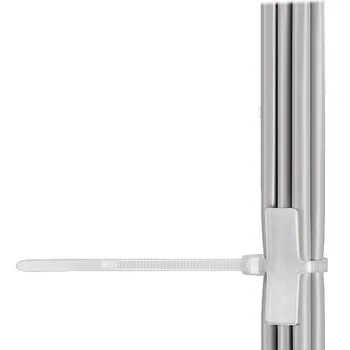 Goobay Kabelbinder mit Beschriftungsfeld, 100 St�ck wetterfester Nylon, transparent-wei�, L�nge 100mm, Breite 2.5mm