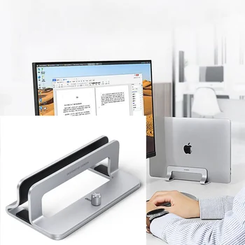 uGreen vertikaler Tablet / Laptop Tisch-St�nder f�r MacBook Zubeh�r , silver