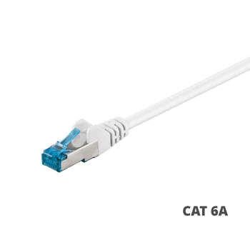 Goobay Patchkabel 1m, CAT 6A S/FTP (PIMF), White